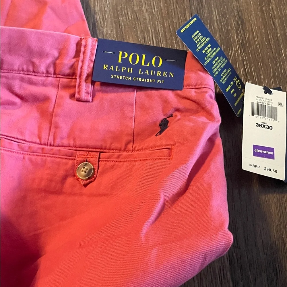 Polo by Ralph Lauren Men's Salmon Chinos 38x30 - Picture 3 of 3